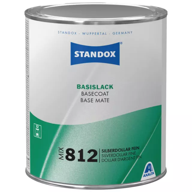 Standox Standocryl Basislack Mix 812 Silberdollar Fein 1 Liter