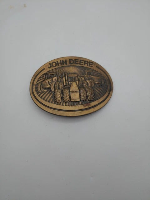 Vintage 1981 John Deere 8450 Series Tractor Brass Belt Buckle