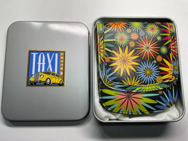 The Original Taxi Wallet Alicia Klein Multicolor Retro Fireworks HTF