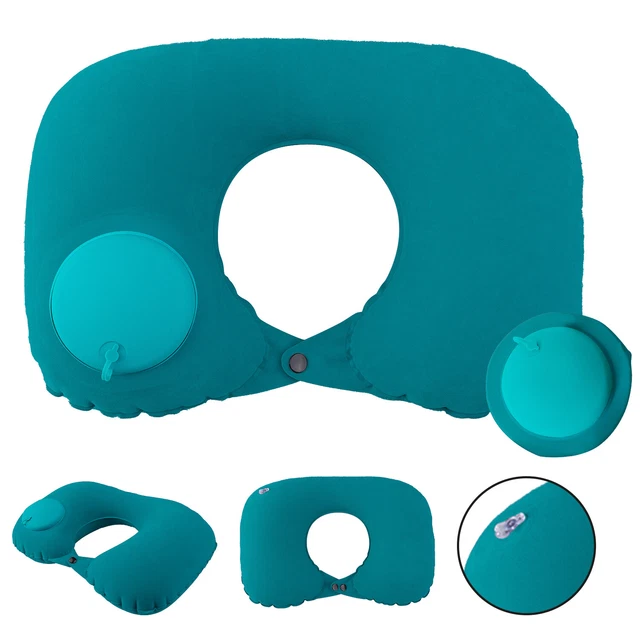 Inflatable Travel Pillow Set for Airplane Air Cushion Neck Head Flight Headrest
