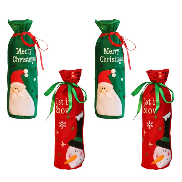 4 Pcs Weihnachtsdekoration Weihnachtspullover Mit Weinflasche Weihnachten