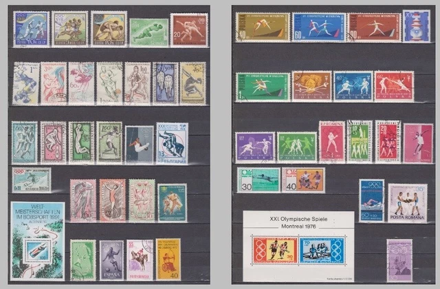 Collection SPORT on stamps - see photos