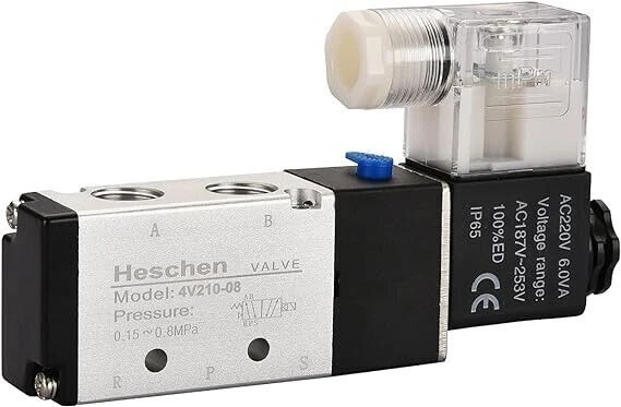 Heschen Elektrisch pneumatisch magneetventiel, 4V220-08, 220 VAC, PT1/4