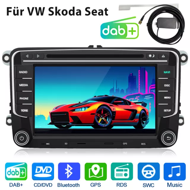 Für Golf 5 Passat Tiguan Touran Amarok EOS 7" Autoradio GPS Navi DVD USB DAB+ FM