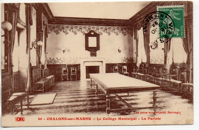 CHALONS SUR MARNE - Marne - CPA 51 - Enseignement - Collége municipal le Parloir