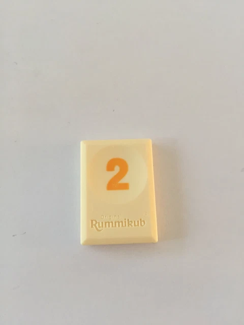 Tuile Chiffre 2 Rouge Pour Rummikub Version Voyage - Jeu De Société Compact