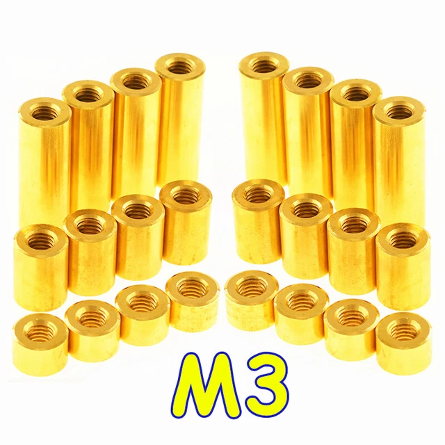M3 Aluminium Abstandshalter 30 Mm – 10 Stück, Schwarz, Für Leiterplatten & DIY-Projekte