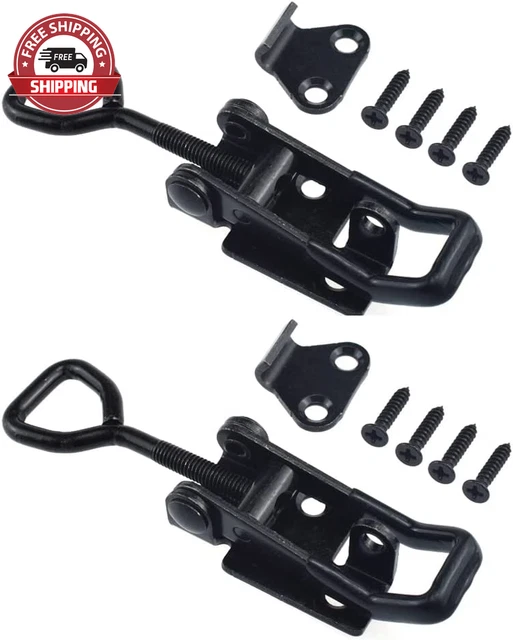 2 PCS Adjustable Metal Toggle Latch Clamps Heavy Duty Quick Release Hasp Latch w