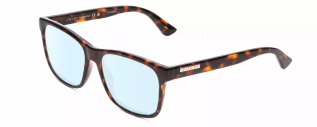 Gucci GG0746S Unisex Blue Light Blocking Glasses Havana Tortoise Brown Gold 57mm