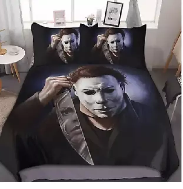 Halloween Gift Idea Michael Myers HorrorBedding Duvet Cover Set (4PCS)