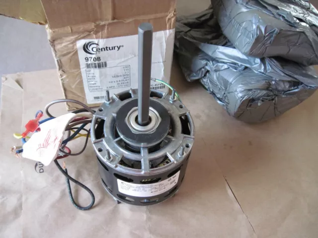 Century Motors 9708 Fan Coil / Room Air Conditioner Motor 1/10 HP, 115V 1625 RPM