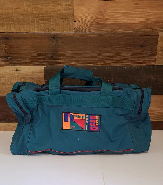 Vtg Retro 90's Dunlop Pro Sports Gear Duffle Bag Gym Tennis Shoulder Strap Vtg Retro 90's Dunlop Pro Sports Gear Duffle Bag Gym Tennis Shoulder Strap