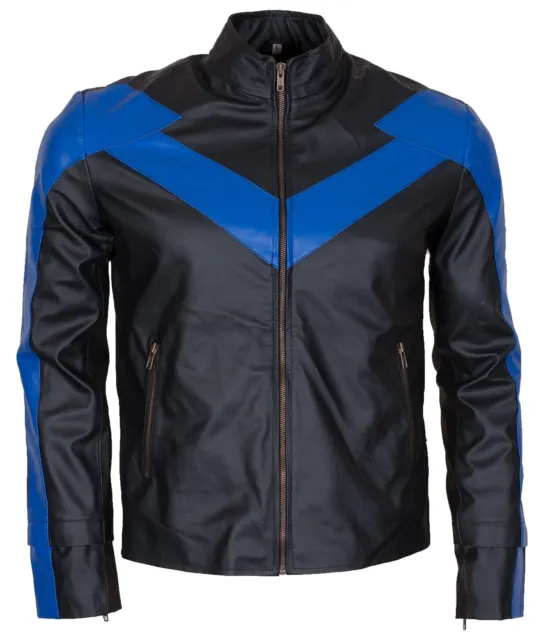 Nightwing Costume Cosplay Jacket XS-5XL Faux Leather Batman NightWing Jacket