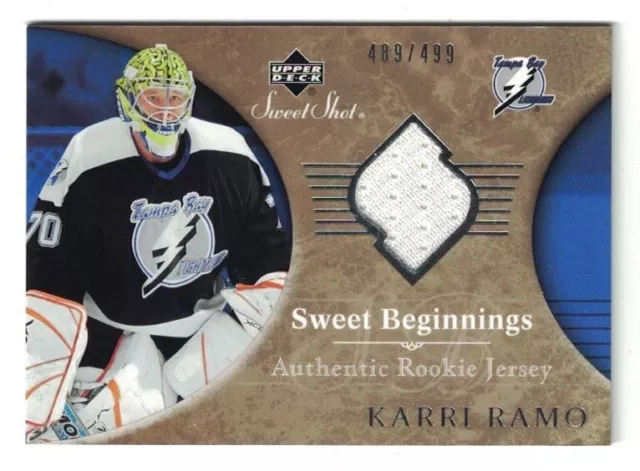 NHL Rookie Jersey Tradingcard – Karri Ramo - Tampa Bay Lightning - /499