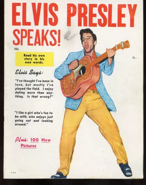 ELVIS PRESLEY SPEAKS! 1956 Fan Magazine 100 NEW PICTURES Fine Condition