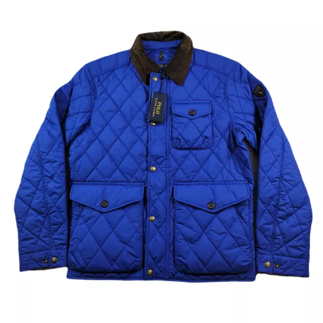 Polo Ralph Lauren Quilted Jacket Men's Small Heritage Blue Water-Repellent $298