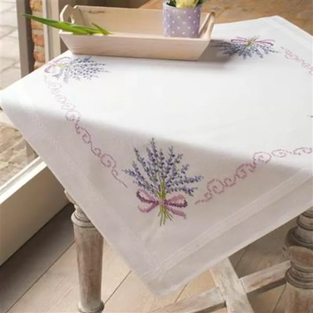 Vervaco Printed Tablecloth Embroidery Package " Lavender " PN-0013208