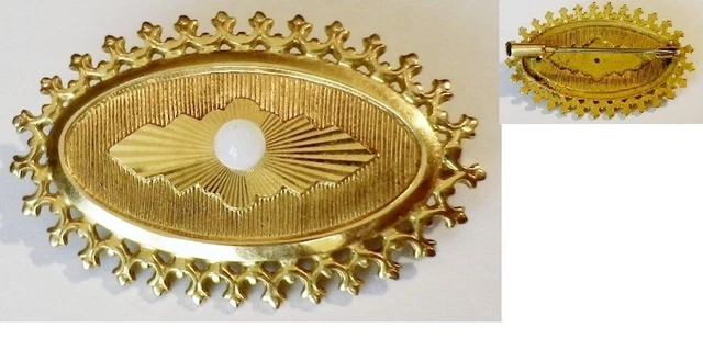 BROCHE ART DÉCO ancienne ROSACE FLEURS EMAIL et STRASS Années 30 diamètre:4,5 cm EUR 19,90 - FR