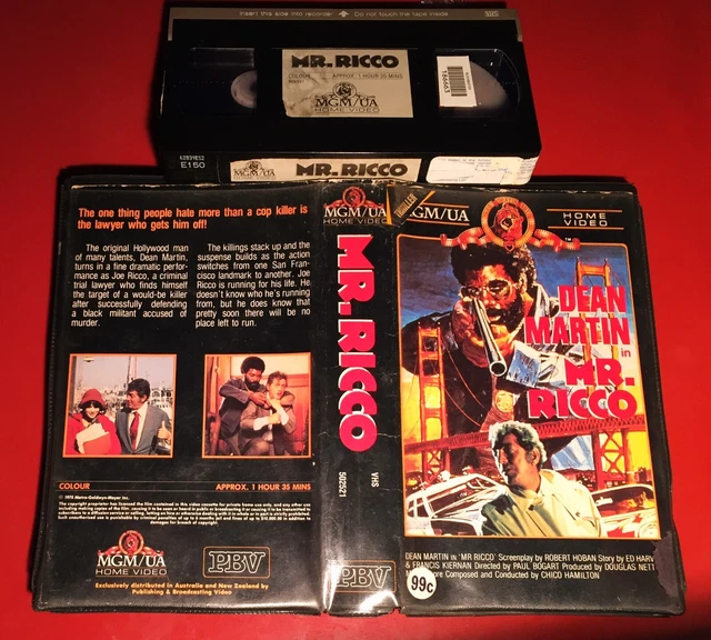 Mr Ricco MR. RICCO VHS MGM/UA rare 70s crime exploitation thriller Dean Martin ...