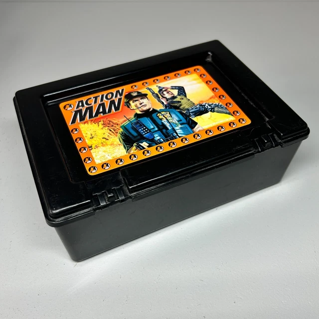VINTAGE ACTION MAN Sandwich Box Black Made in England 1987 Bluebird £13 ...