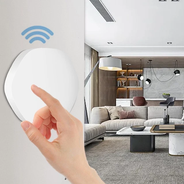 Interrupteur sans fil zigbee pour domotique alimenté par batterie rechargeable