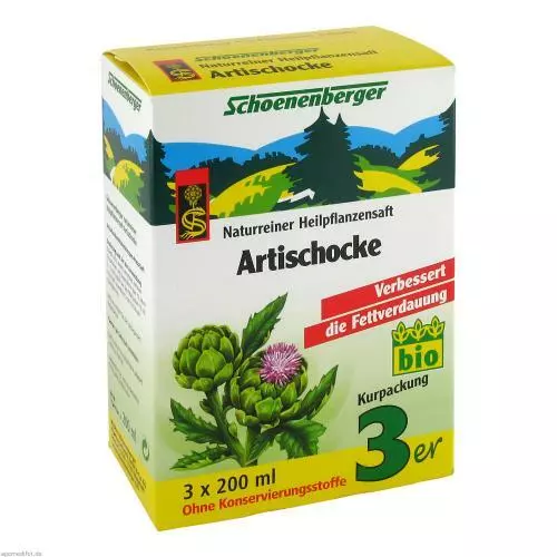 ARTISCHOCKENSAFT Schoenenberger 3X200 ml