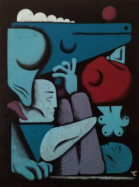 Art contemporain tableau peinture acrylique sur toile oeuvre originale signée