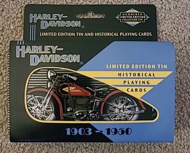 harley davidson historical playing cards