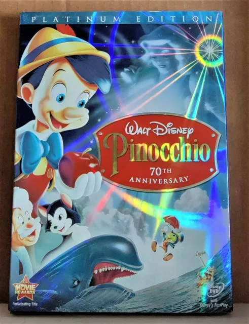Pinocchio (DVD, 2009 2-Disc Set 70th Anniversary Platinum Edition)-Authentic-New