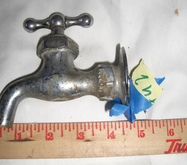 Vintage  Wall Faucet  Kitchen Sink | Chrome  Steampunk Deco 1940's (cat #42)