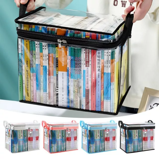 Zipper Collapsible Pouch Stackable Clear Pouch Comic Book Storage Bag  Student