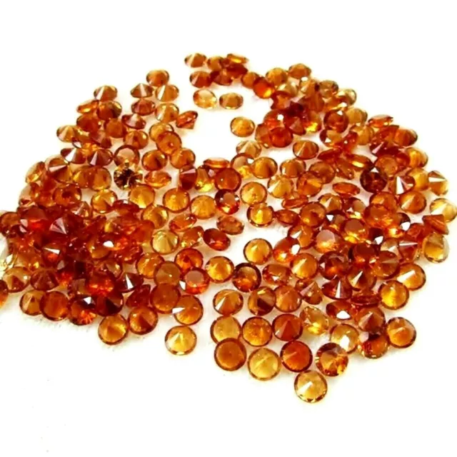 Wholesale Lot 2mm Round Facet Natural Spessartite Garnet Loose Calibrated Gems