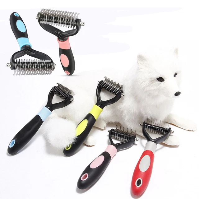 Pet Dog Cat Hair Rake Comb Brush Tool Fur Shedding Trimmer Grooming Dematting US