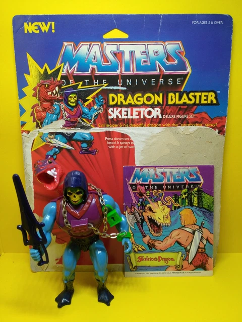 Masters of the Universe Vintage Dragon Blaster Skeletor & Cardback & Mini-Comic