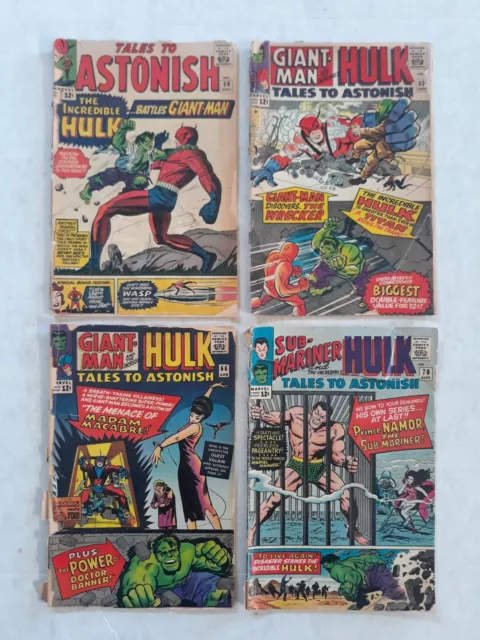 Tales To Astonish 59, 63, 66, 70 Submariner Marvel Silver Age