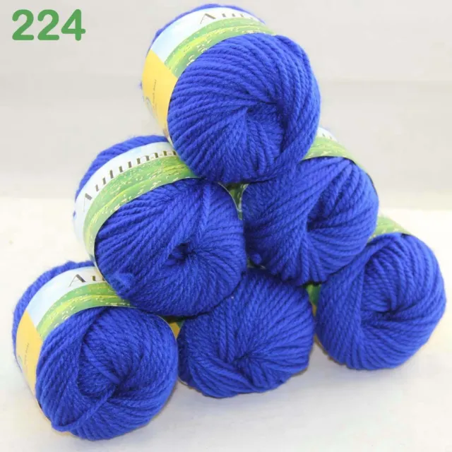 Sale 6BallsX50g Chunky Wool Velvet Rug Blankets Hand Crocheted Knitting Yarn 224