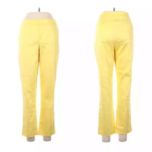 NYDJ Corynna Slim Stretch Lemon Yellow Ankle Pants 2