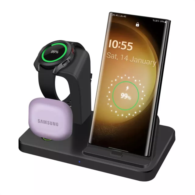 3in1 Charger Fast Charging Station For Samsung Galaxy Watch 5 6 Classic S23+ S22