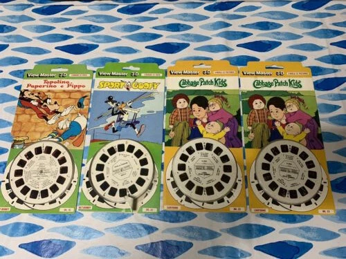 View-Master 3D - Lotto Cabbage Patch Kids- Sport Goofy -Topolino Paperino Pippo 
