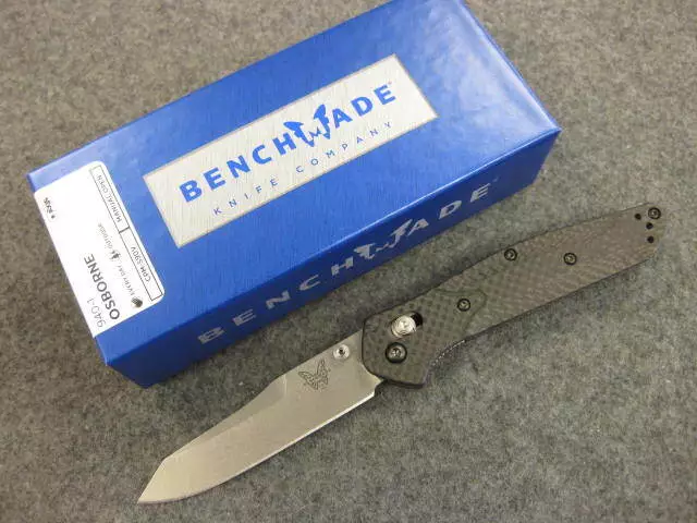 Benchmade 940-1 Osborne AXIS Lock Knife Carbon Fiber 3.4" Stonewash S90V