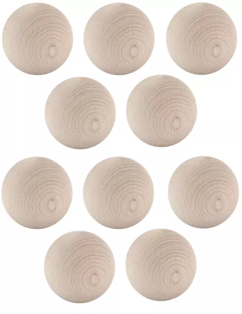 Bola de Madera Hayas Maciza Natural sin Procesar Ø 15-50MM Decoración Construir 2