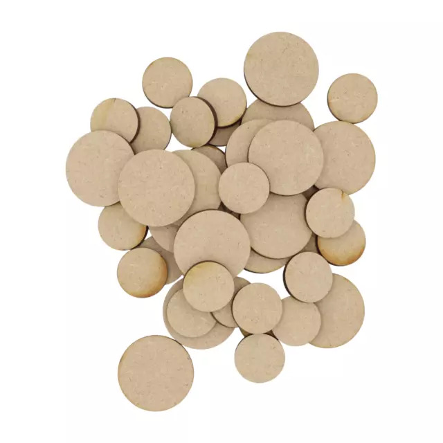 Wooden Circles Laser Cut MDF Blank Embellishments Craft Decorations Shapes