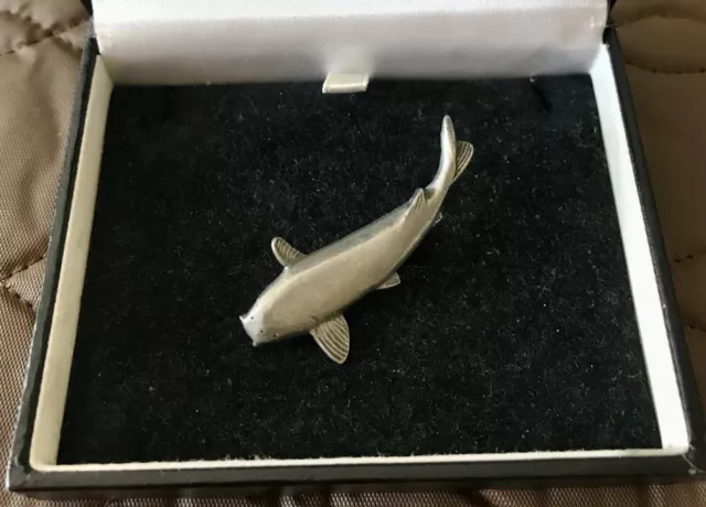 From Leben Studios A Great Vintage Pewter Fish Lapel Pin/Brooch