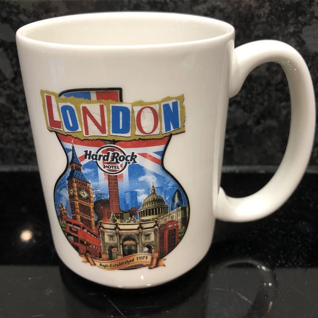 Hard Rock Cafe London Hotel ClOSED Shop Core Art Guitar White Coffee Mug