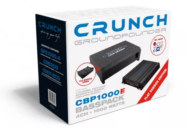 Crunch CBP1000F Subwoofer Amplificador Sonido Completo Paquete Coche Hifi Equipo 2