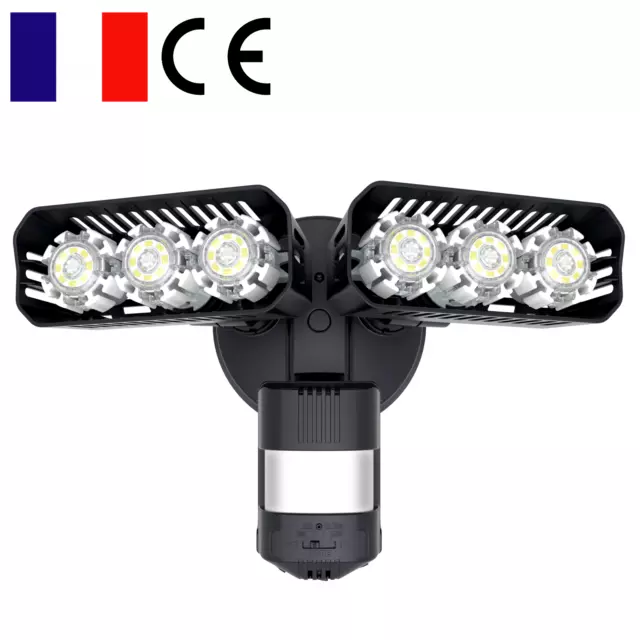 SANSI 150W 4 Modes PIR Projecteur LED Extérieur avec Détecteur de