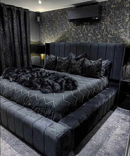 Bespoke Chesterfield Panel Ambassador Bed Frame All Sizes Available Plush Velvet