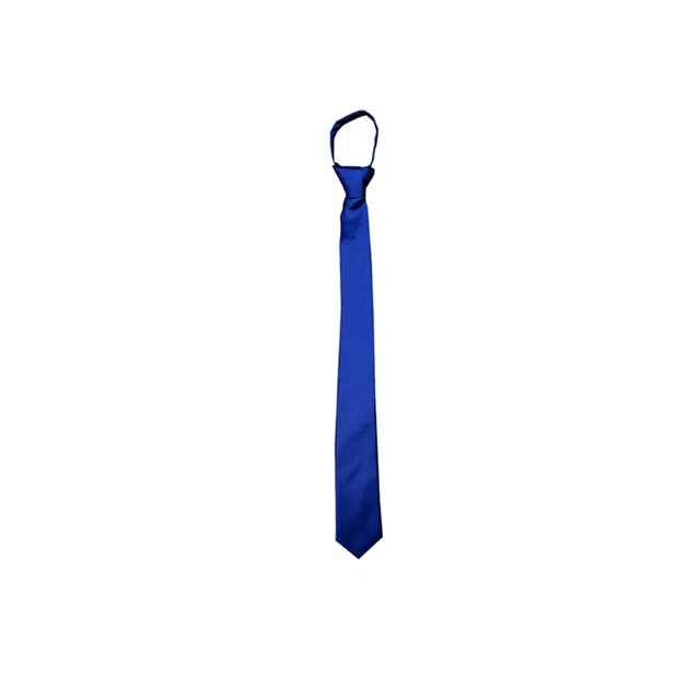 New formal men's pre-tied ready knot necktie polyester solid wedding Royal slim