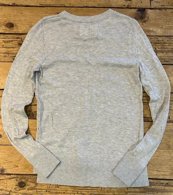 ABERCROMBIE & FITCH Women’s Size S Long Sleeve Shirt Light Gray NWOT ...