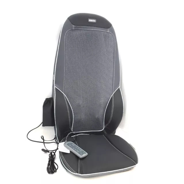 HoMedics ShiatsuMax 2.0 Sitzmassage Vibration Wärme Sessel grau schwarz